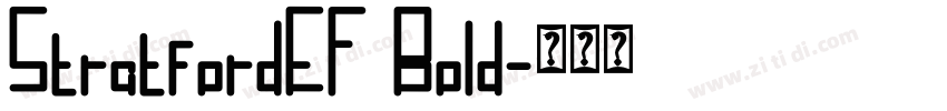 StratfordEF Bold字体转换